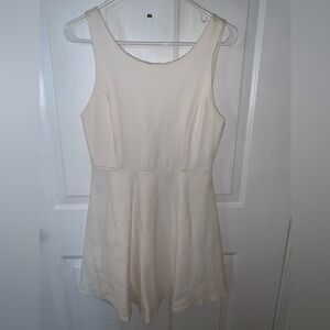 Lulu's Cream A-Line Mini Dress